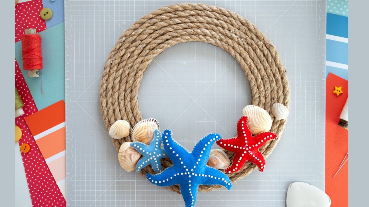 DIY starfish rish for wall hanging