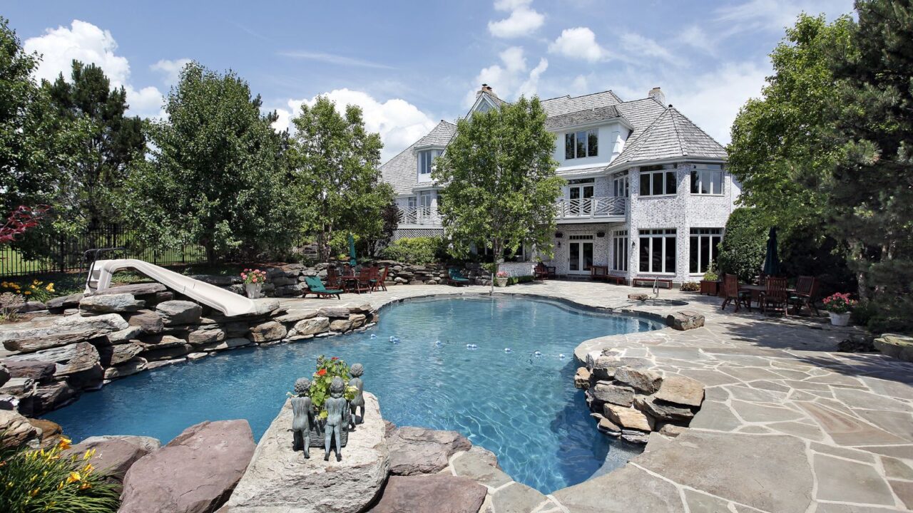 Stone Landscaped pool