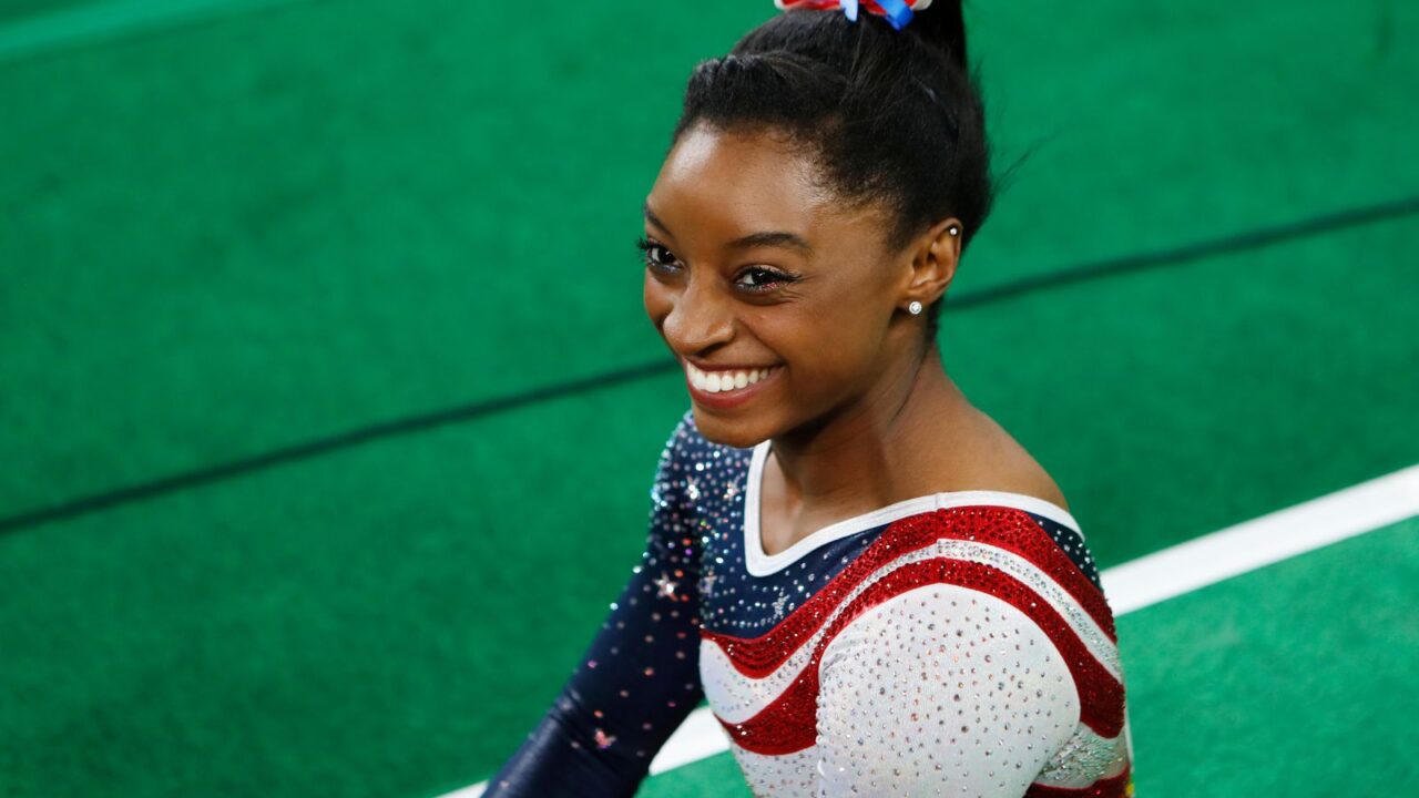 Simone Biles smiling