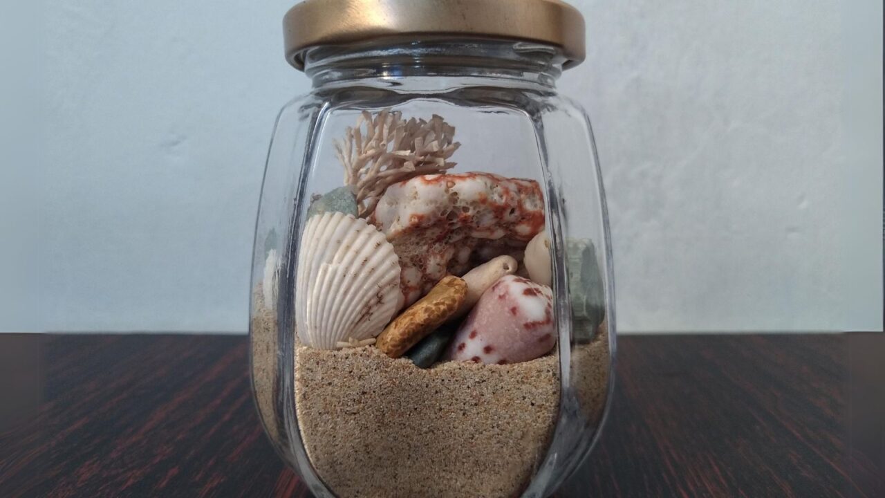 Beach mason jar