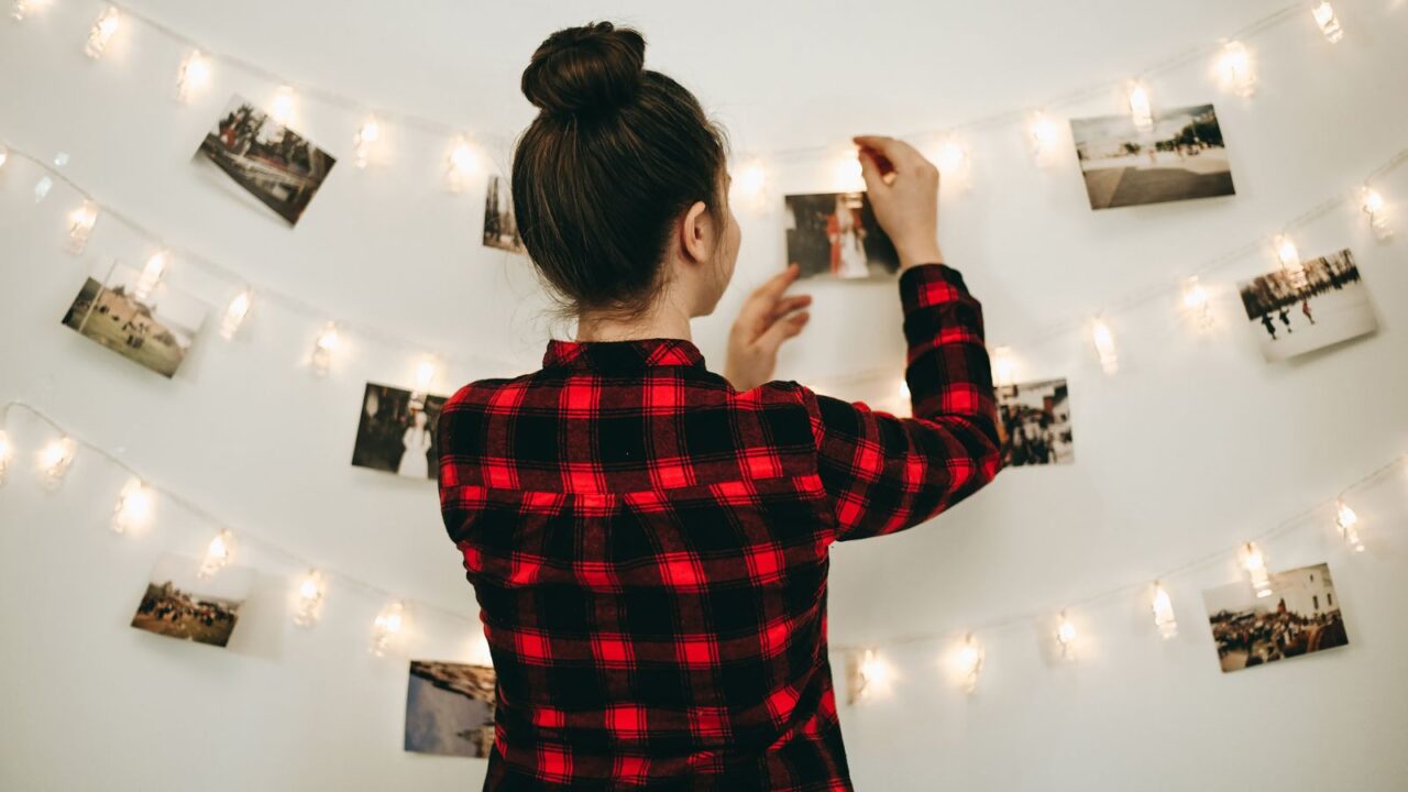 fairy lights on photos