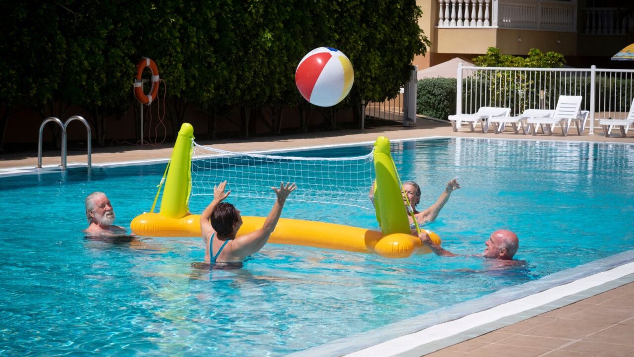 Pool volleyball