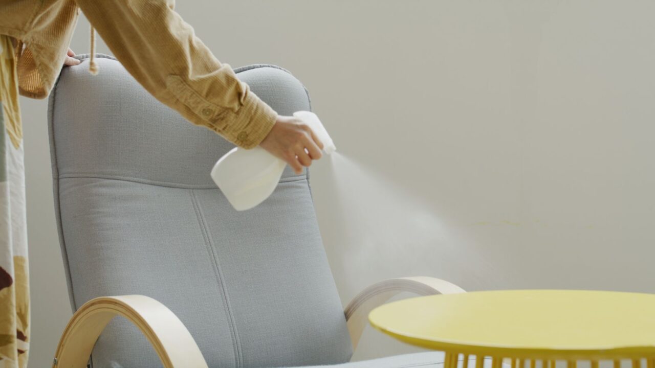 Spraying furniture