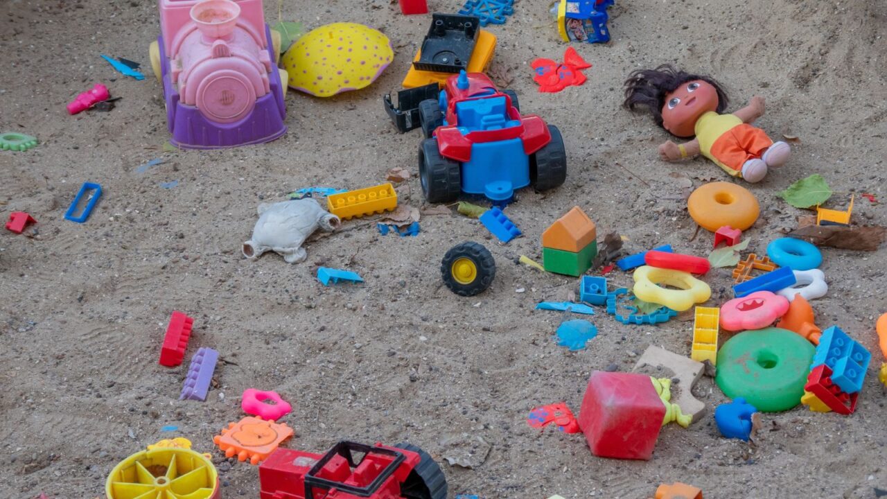 Toys scattered