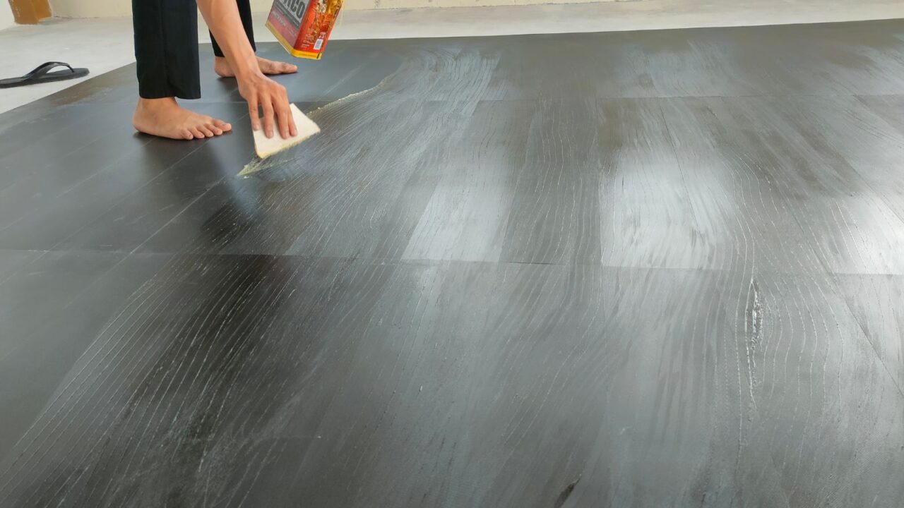 Vinyl flooring in home