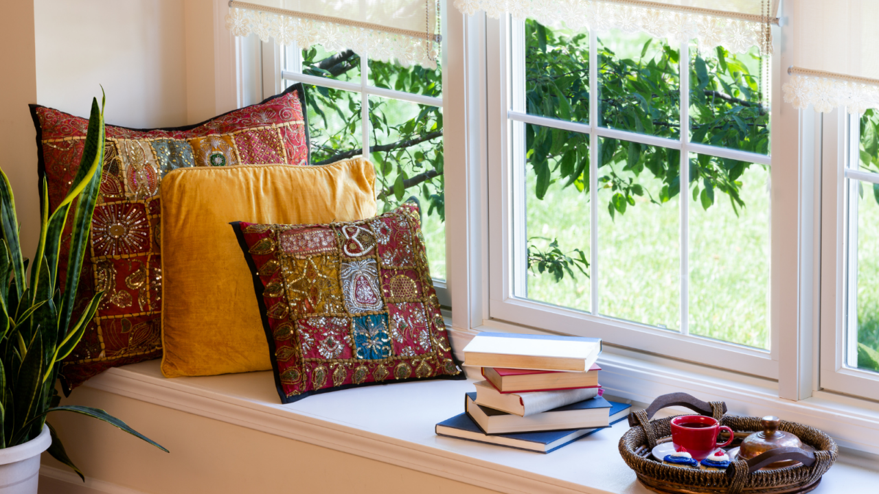 A relaxing corner by the window