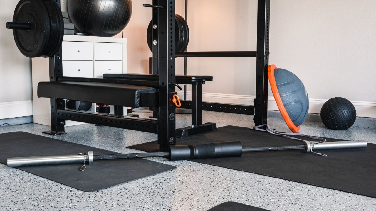 Home Gym Set Up in garage