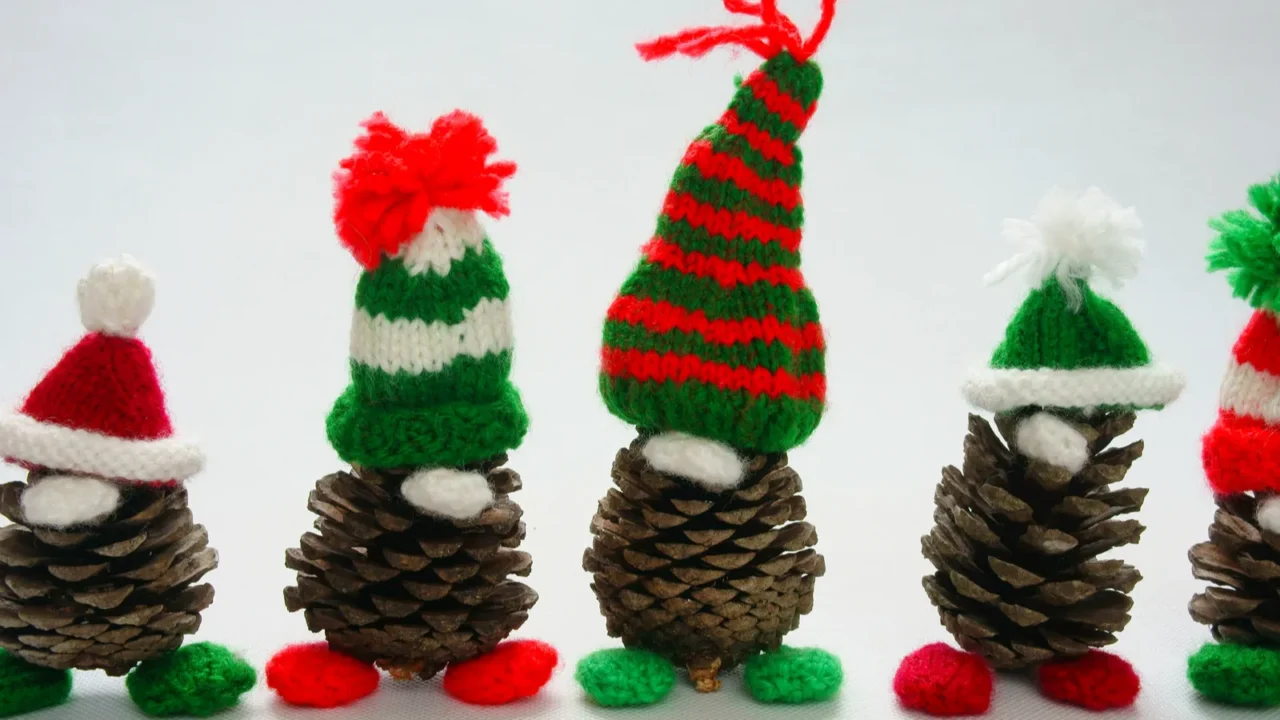 Christmas pine gnome, Xmas pinecone, gift