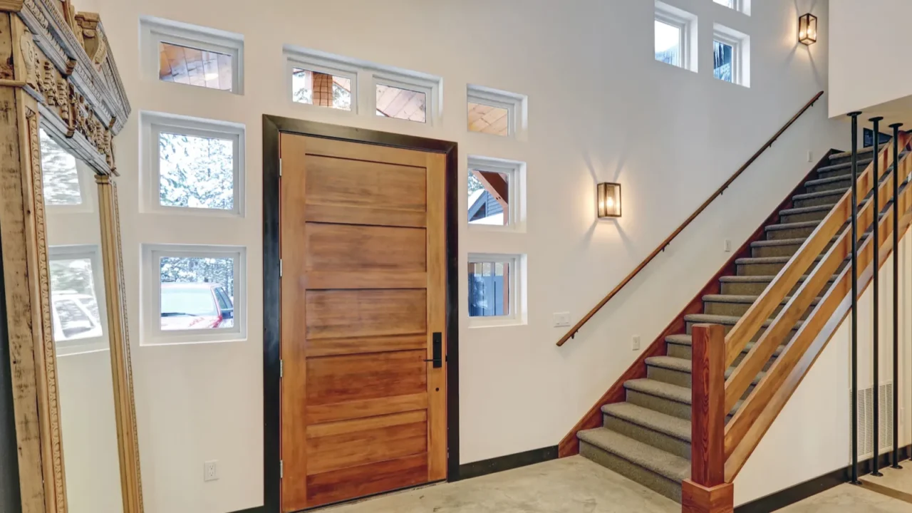 Entryway interior design in Beautiful modern contemporary home