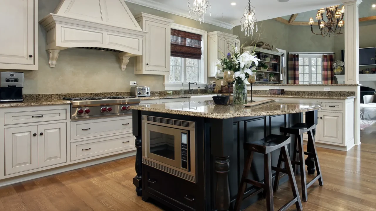 Kitchen with white cabinetry