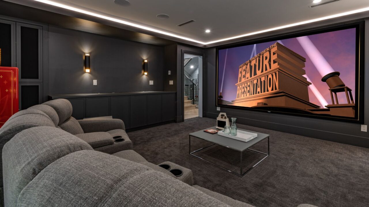 Theatre style seats in a home theatre