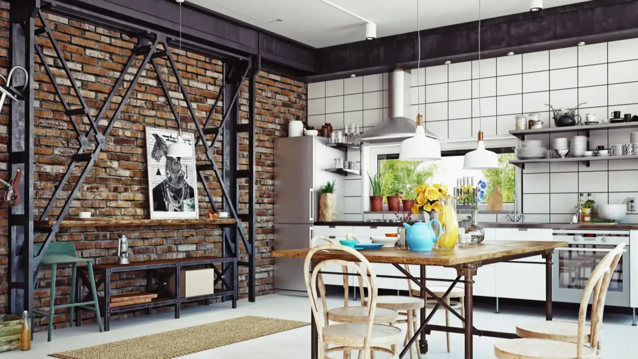 modern loft kitchen interior