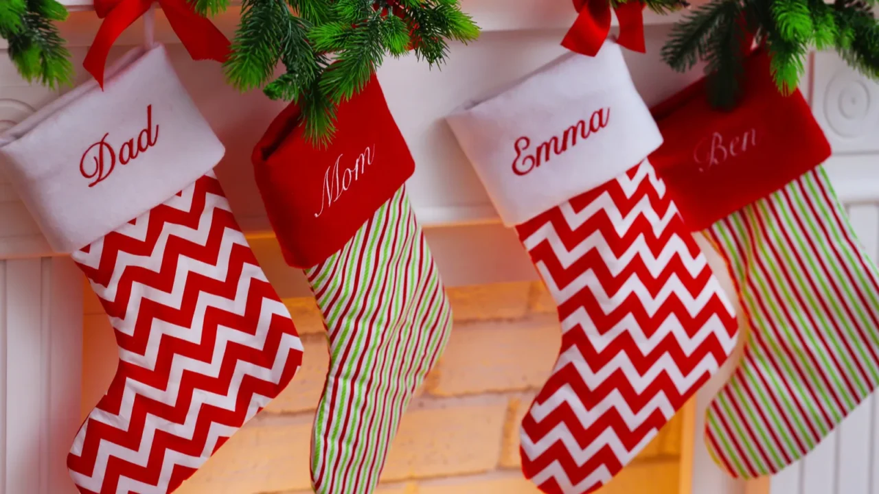 Christmas stockings hanging