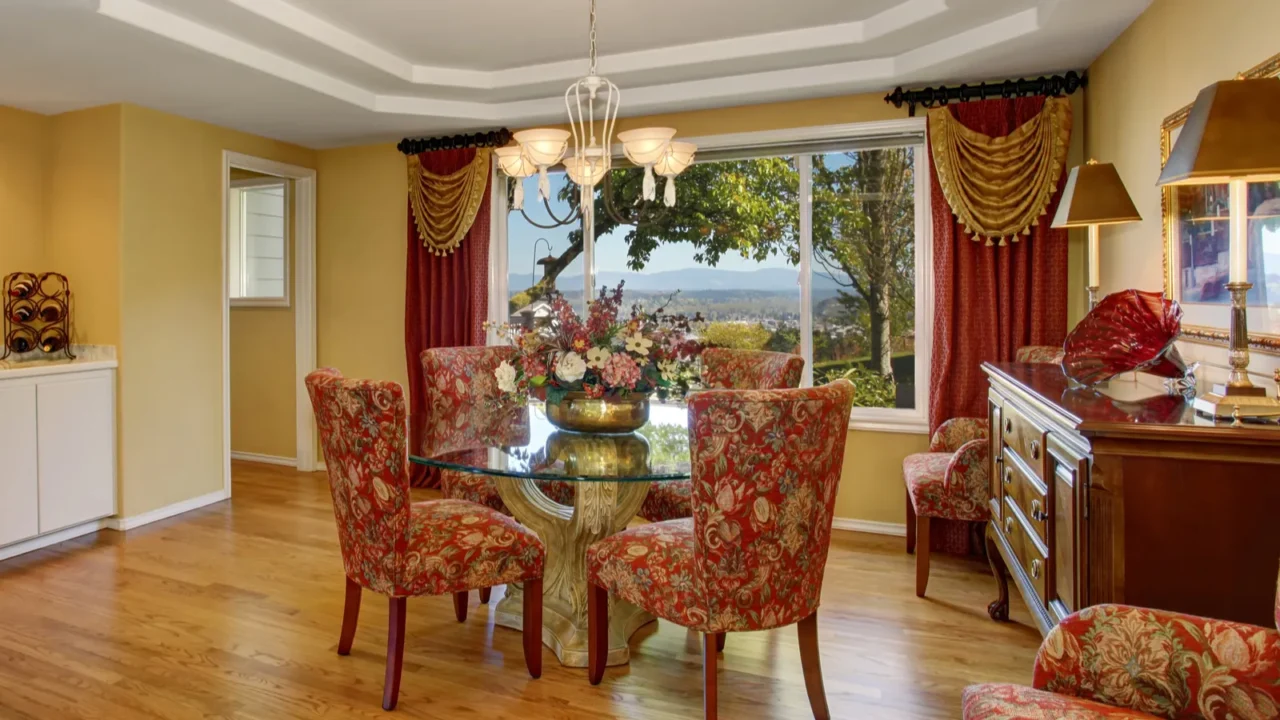 amazing dining room interior in american classic style