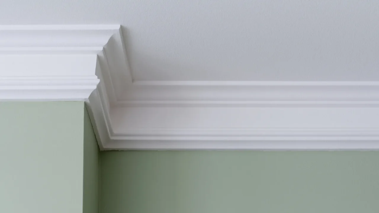 details in the interior ceiling moldings part of intricate corner