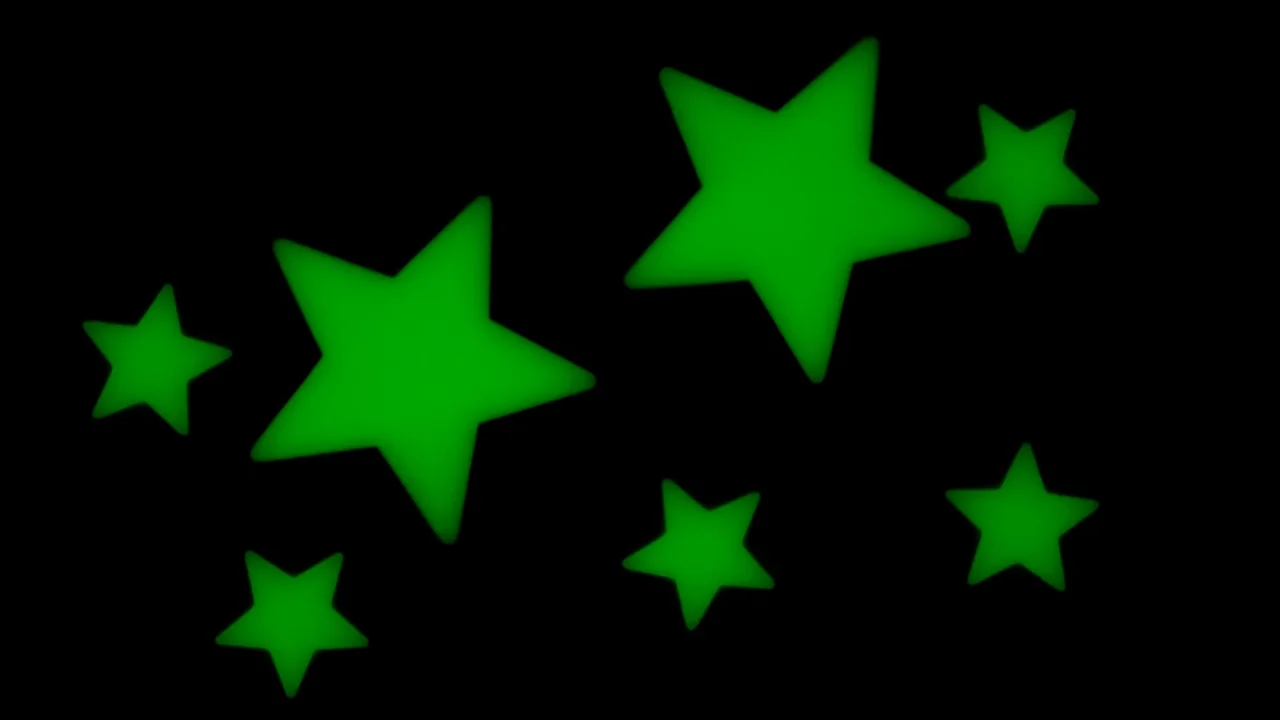 green glow in the dark stars for ceiling or wall