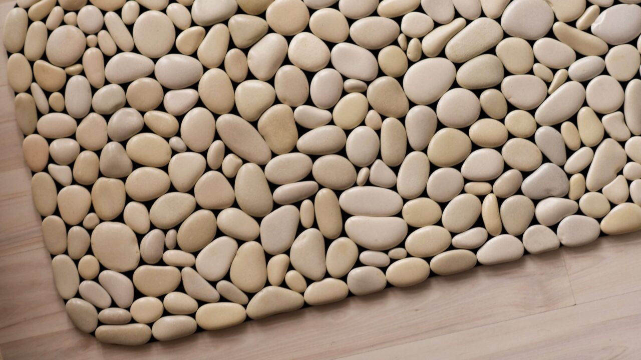 Beautiful natural handmade stone mat.