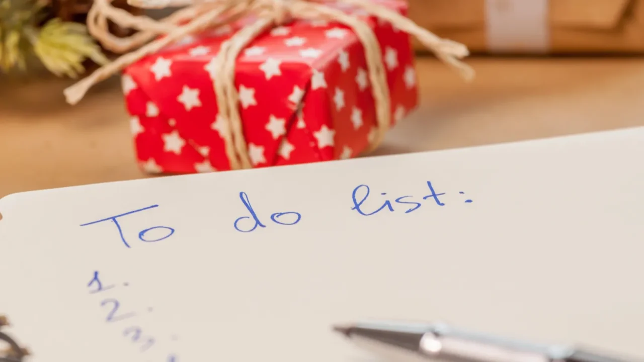 to do list among presents