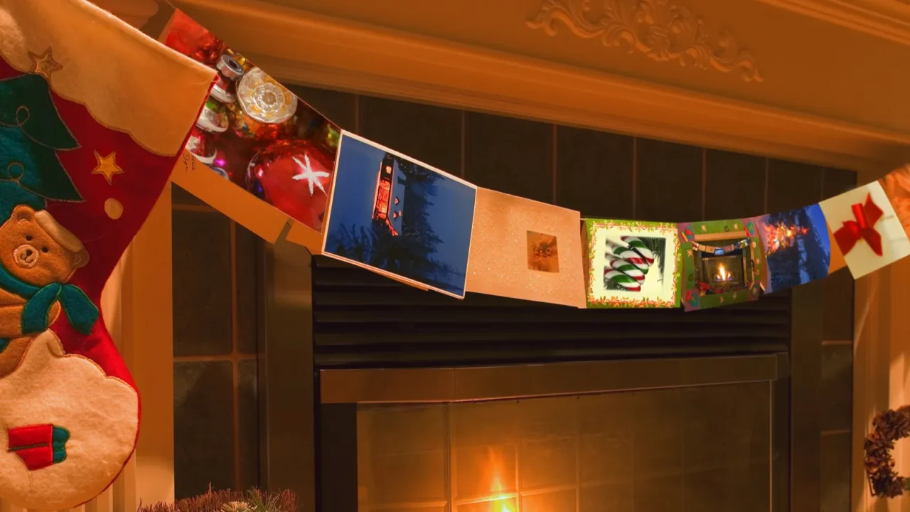 traditional christmas fireplace