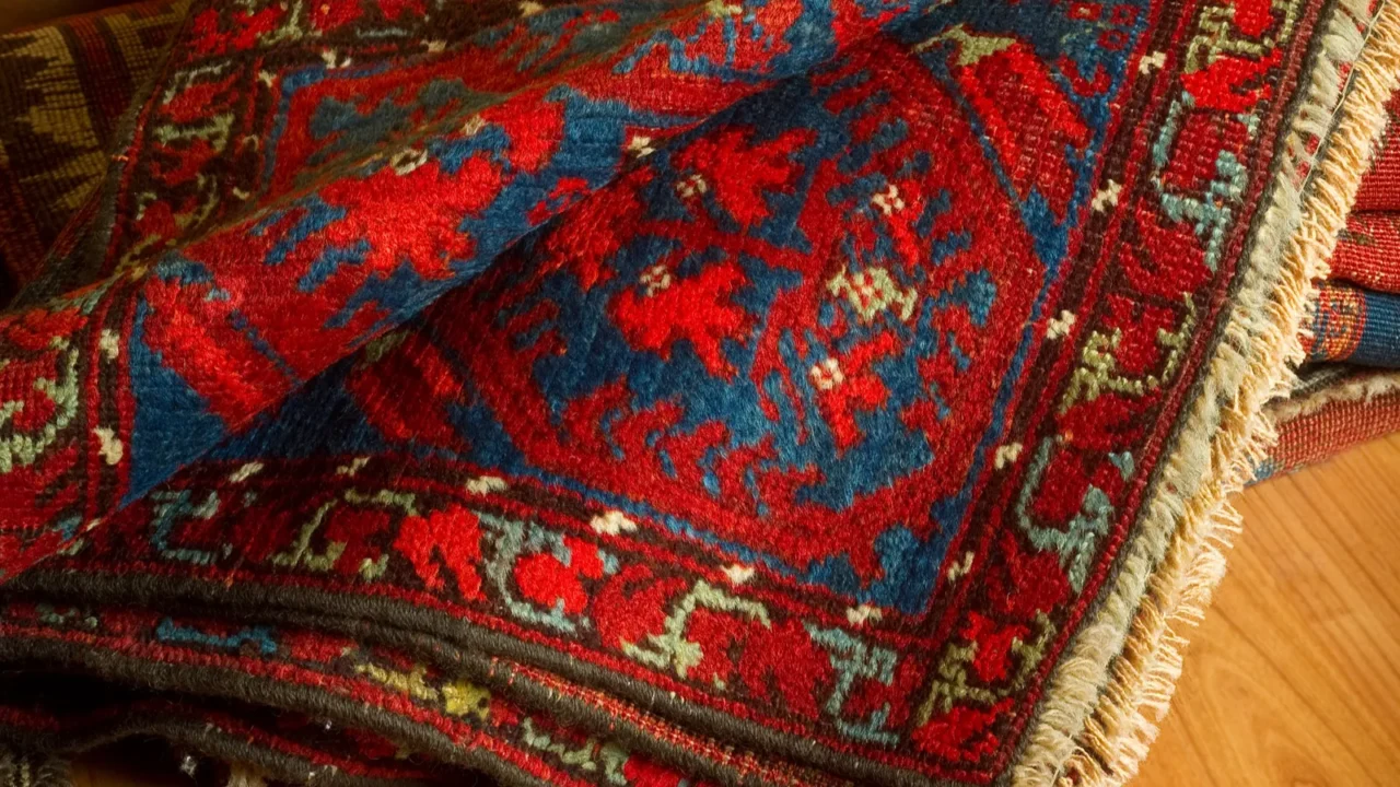 Variety of oriental carpets.