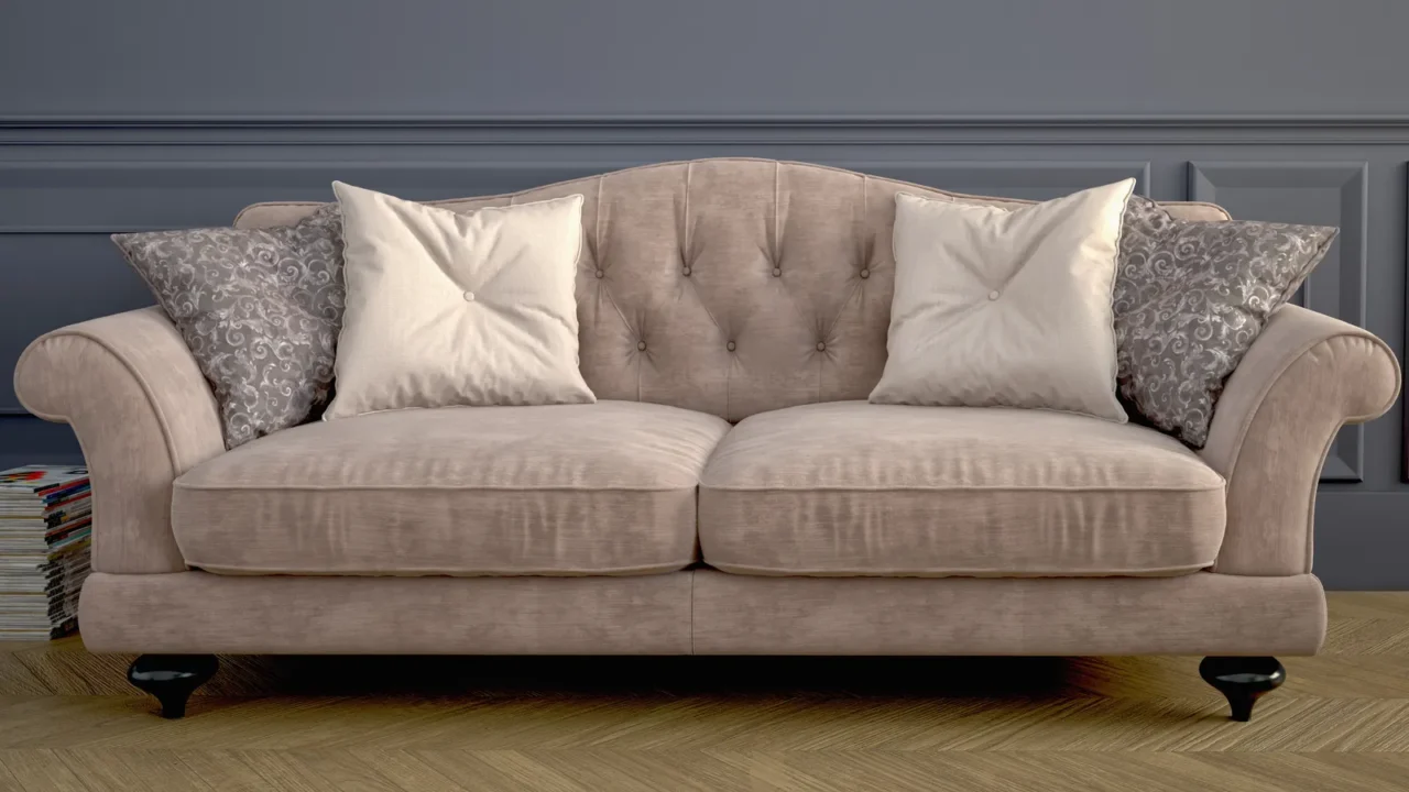 beautiful vintage sofa 3d rendering