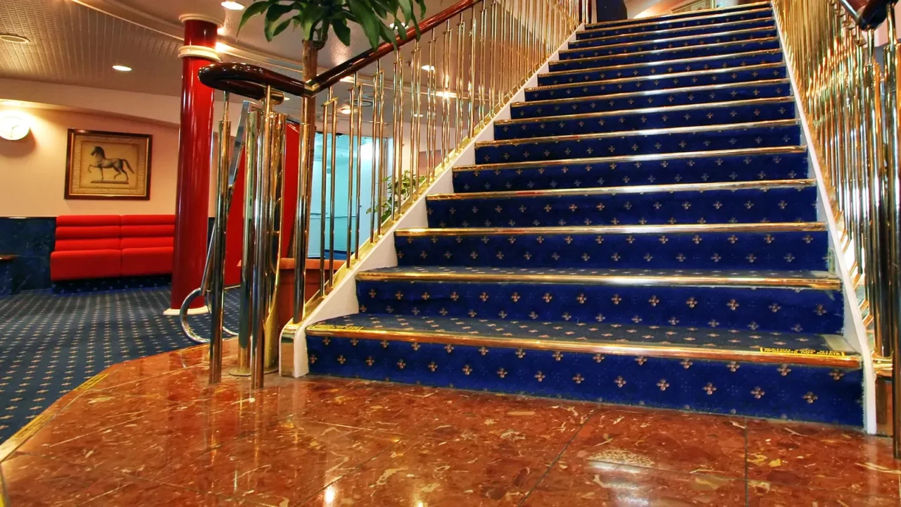 luxury golden stairs