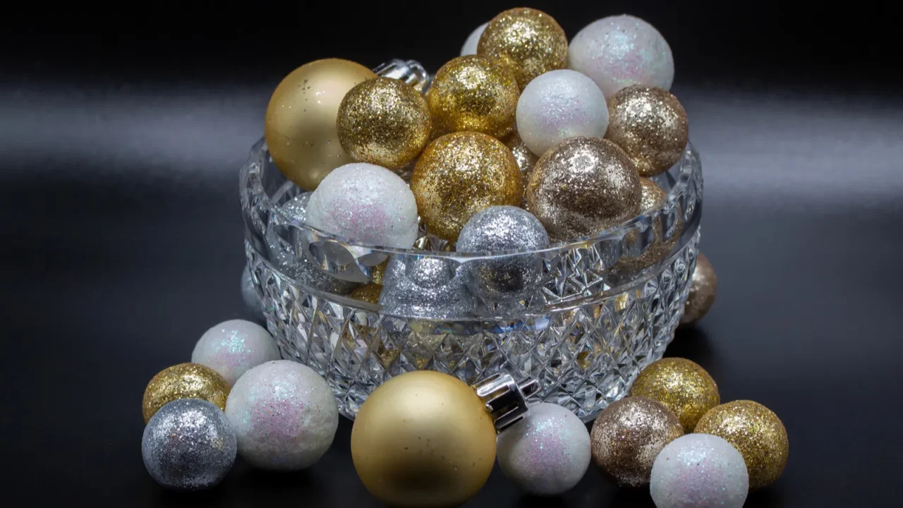 macro abstract defocused view of a beautiful small crystal bowl