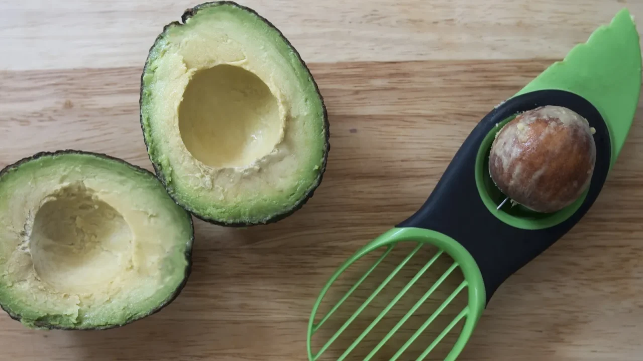 pitting an avocado