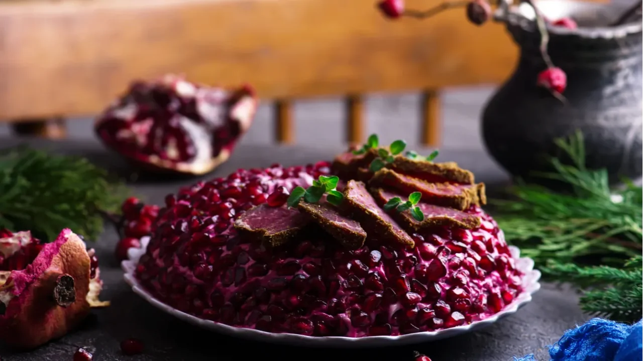 salad garnet bracelet traditional russian festive salad