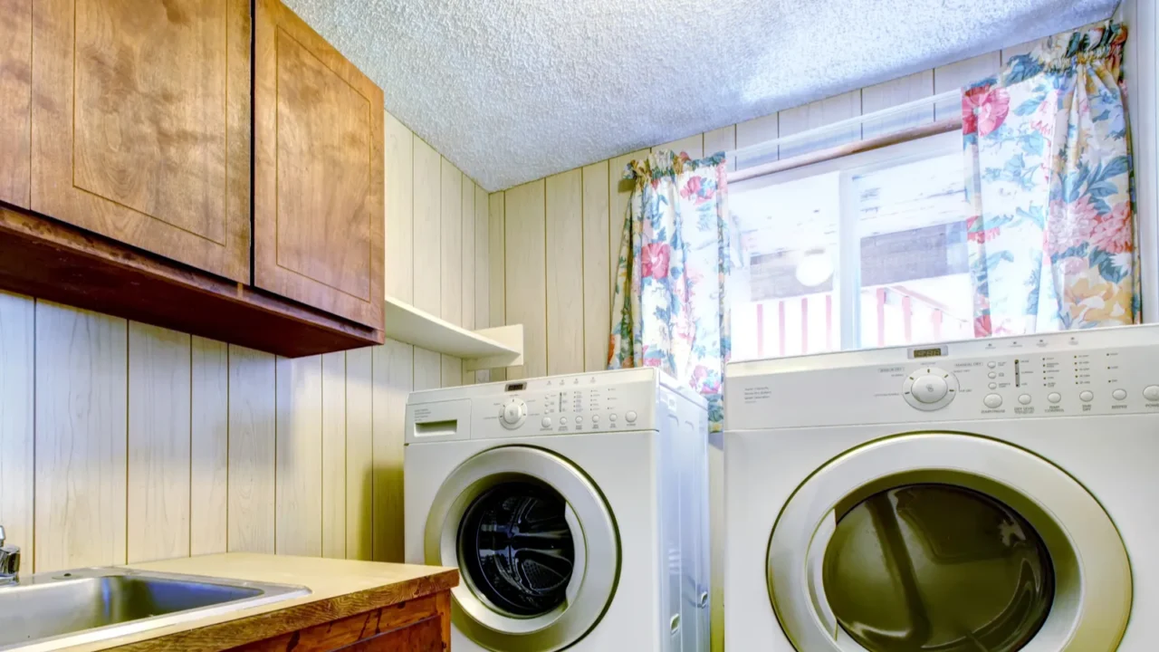 small laundry room interior