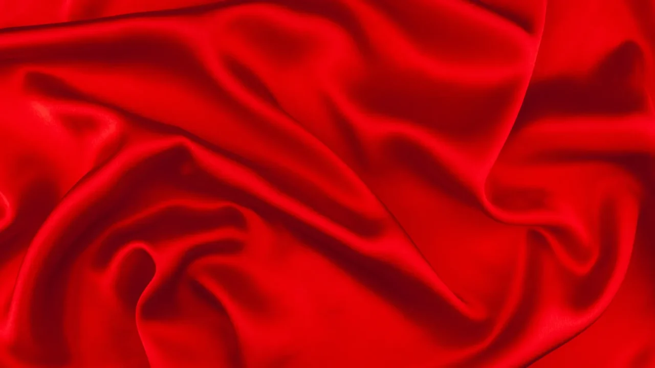 soft red satin textures red silk fabric background top view