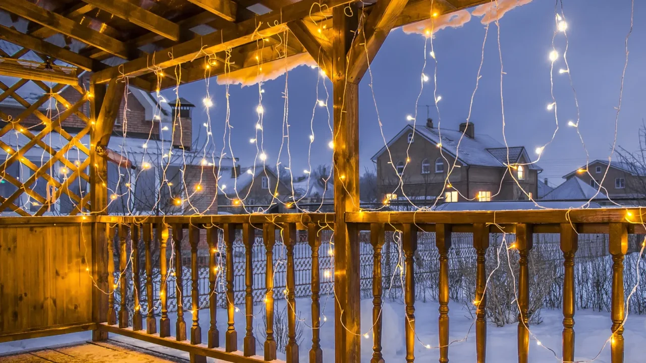 terrace in christmas