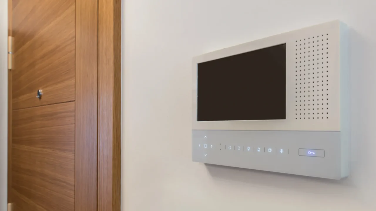 video intercom security system safety in modern apartment