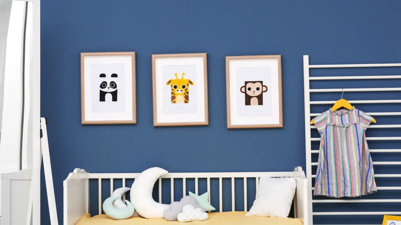 baby bedroom with pictures of animals