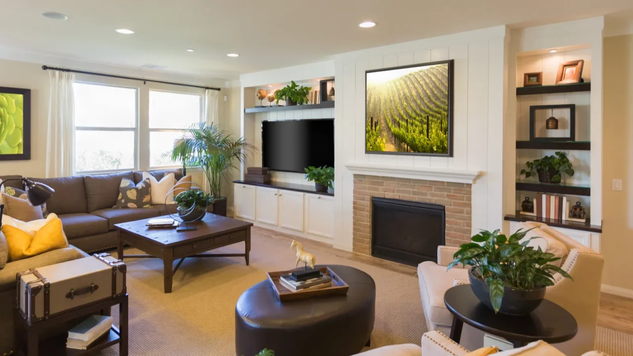 beautiful open concept interior living room of house