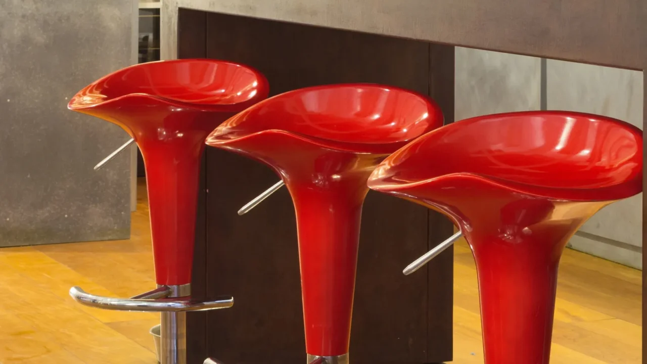 interior red stools