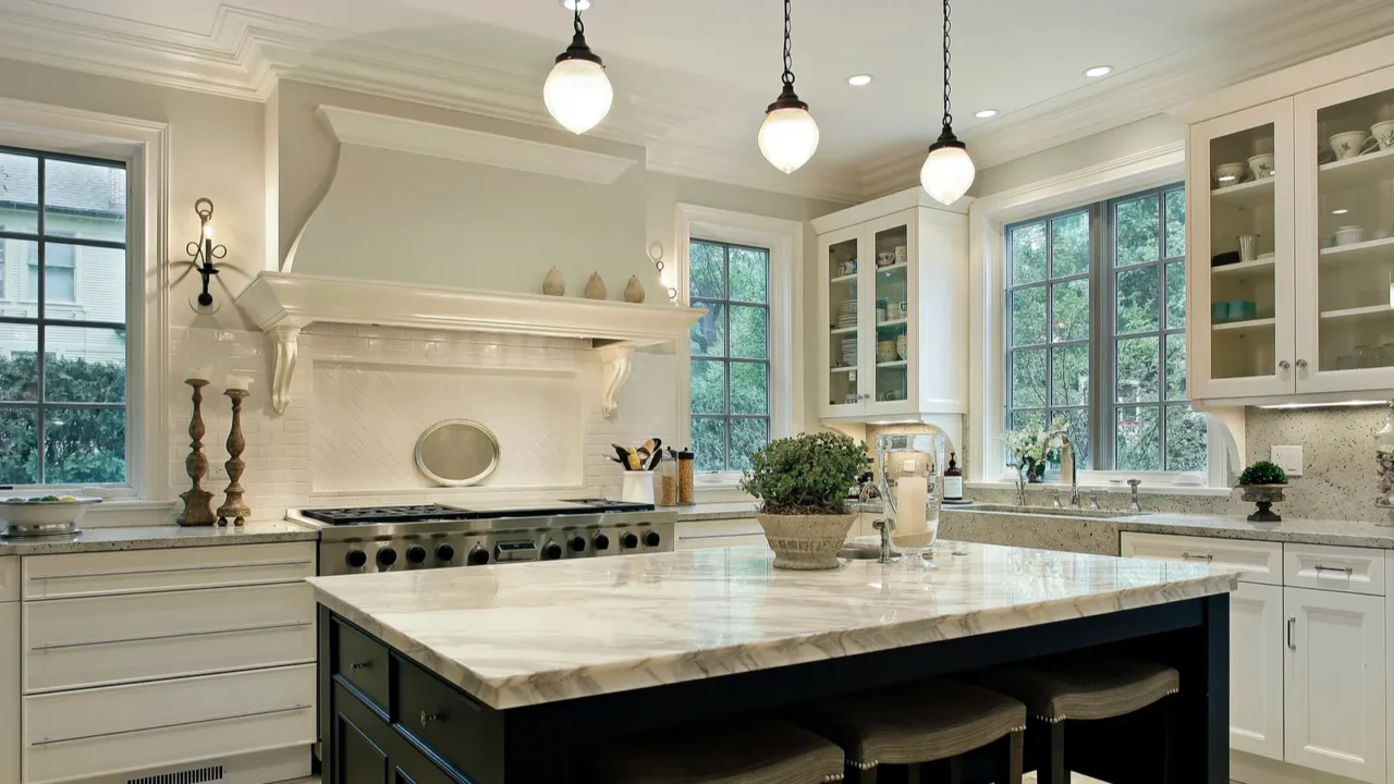 kitchen with granite countertops