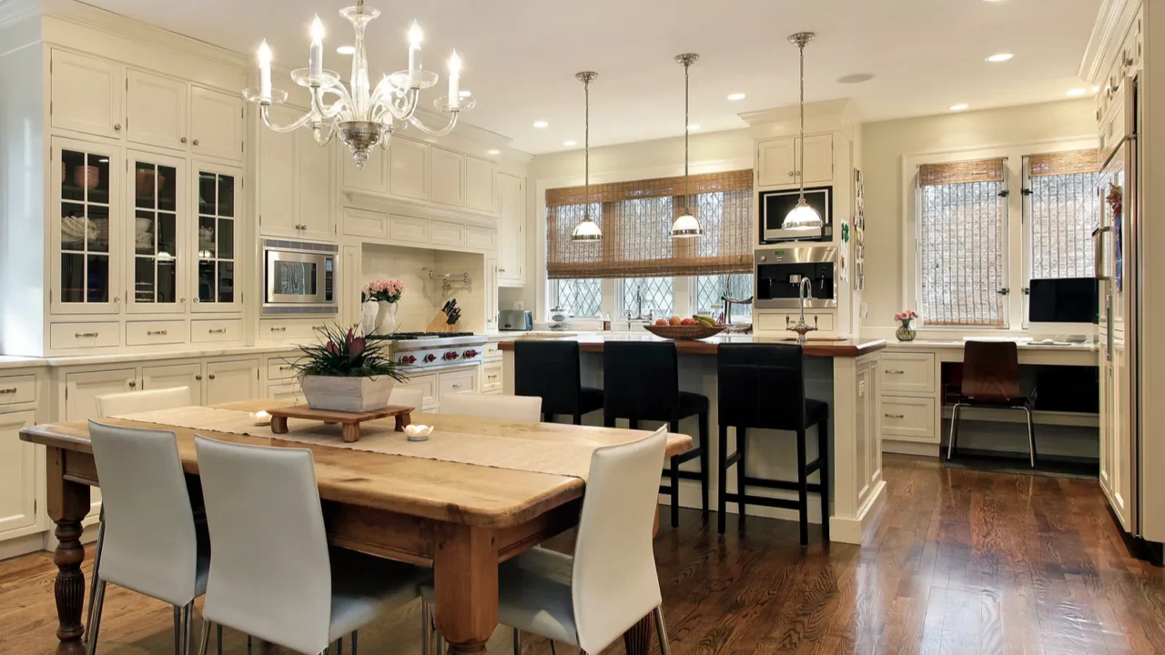 kitchen with white cabinetry