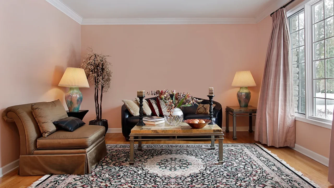 living room with wood floors