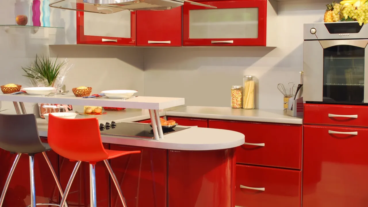 red kitchen