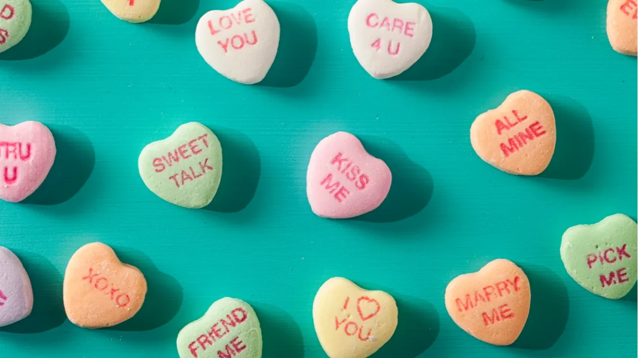 candy conversation hearts for valentines day