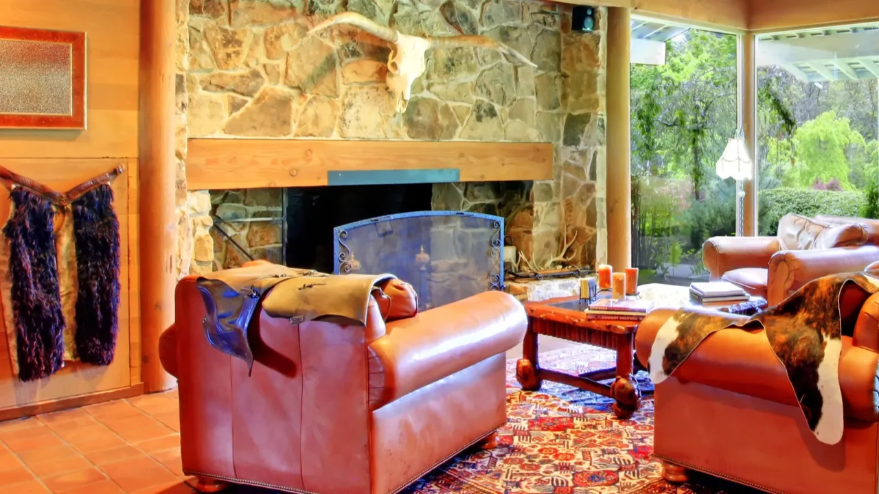 cowboy horse ranch living room