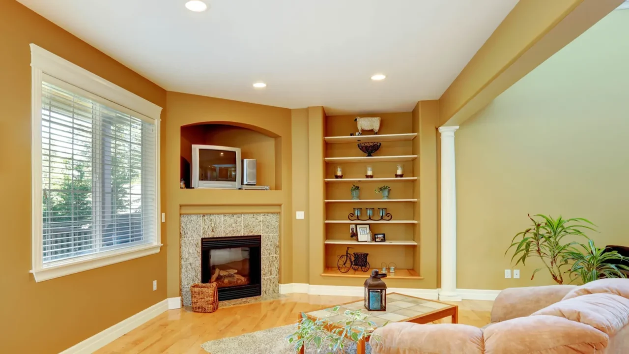 cozy sitting area with fireplace