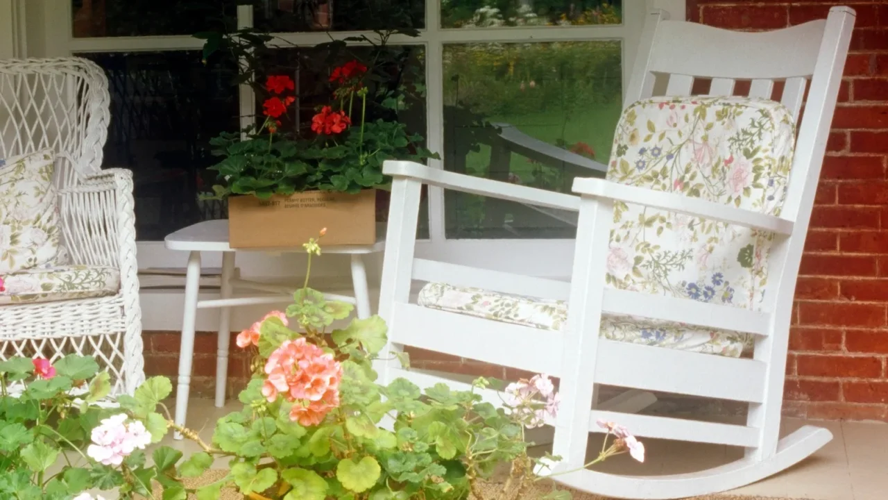 rocking chairs on country porch