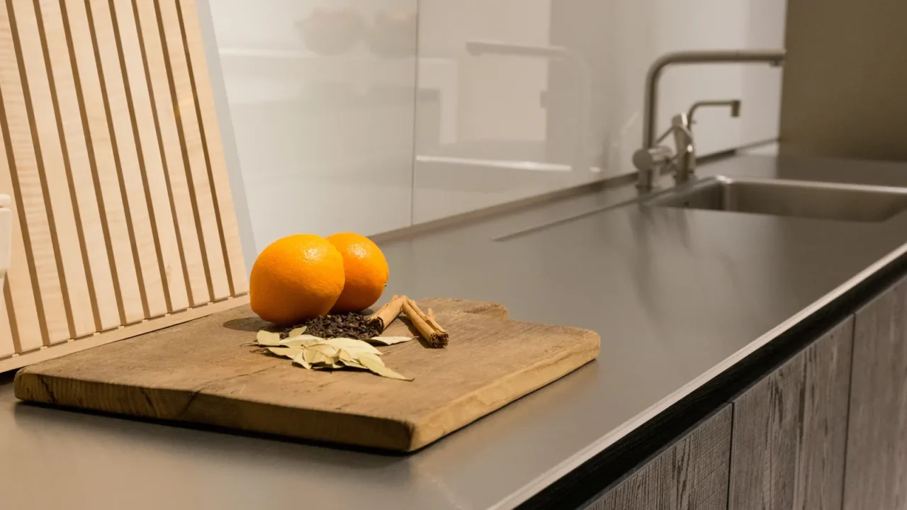 stainless steel kitchen counter