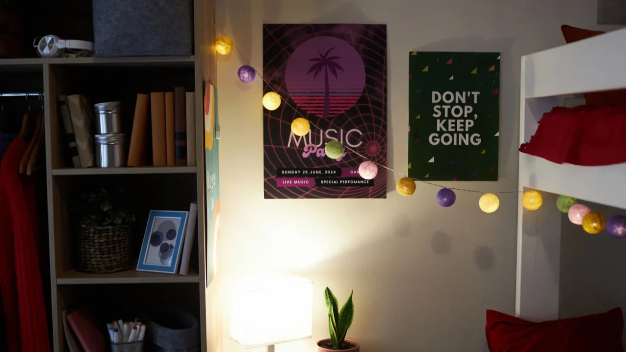 background image of teen room with closet space and fun