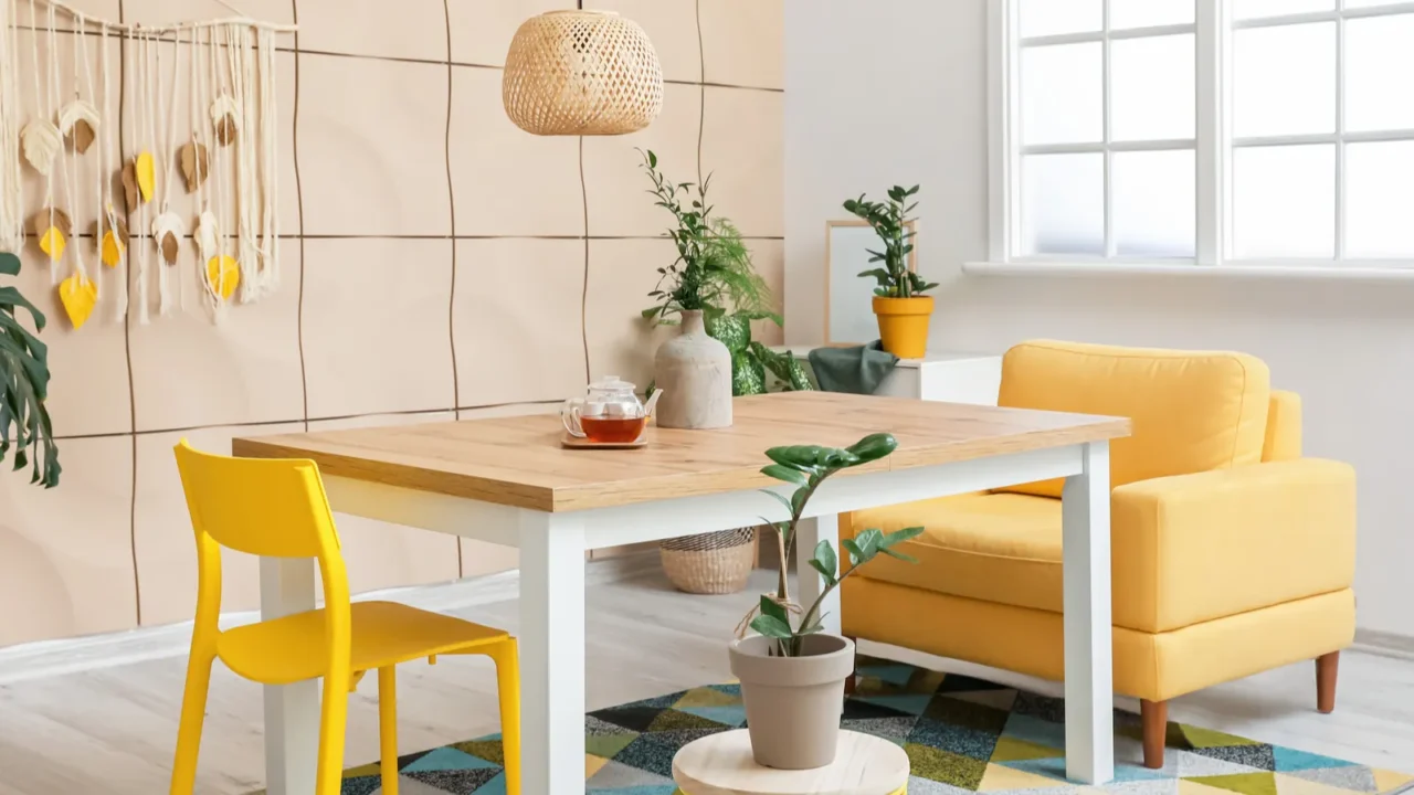 interior of modern stylish dining room