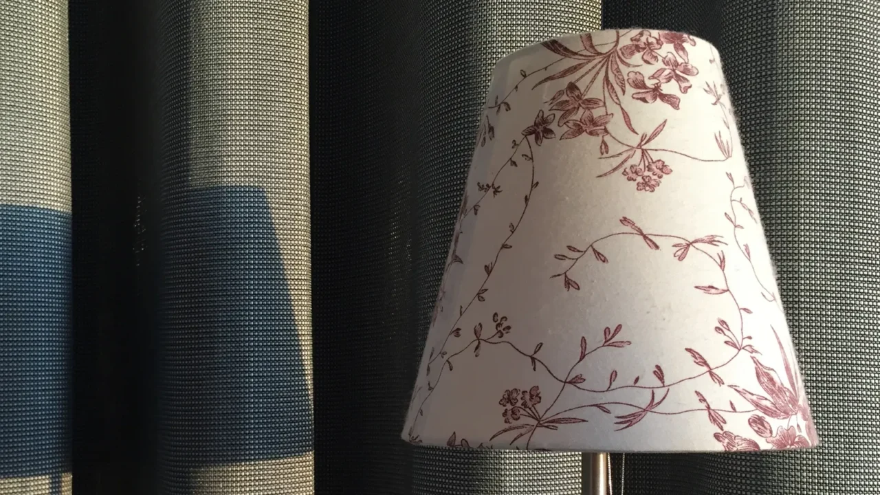 a moment of tranquility with a nightstand lamp at sunset