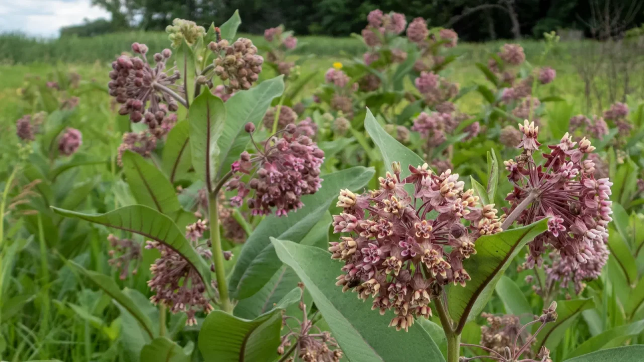asclepias syriaca common milkweed native north american prairie wildflower plant