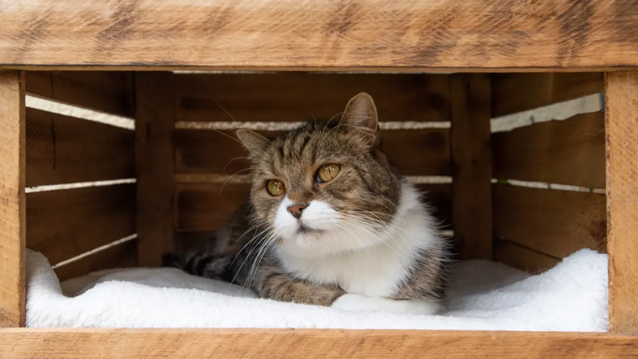 cat fruit crate